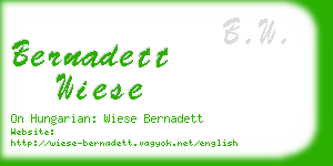 bernadett wiese business card